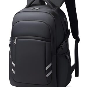Water-Resistant Travel Laptop Backpack with USB Charging Port – Fits 15.6" Notebooks