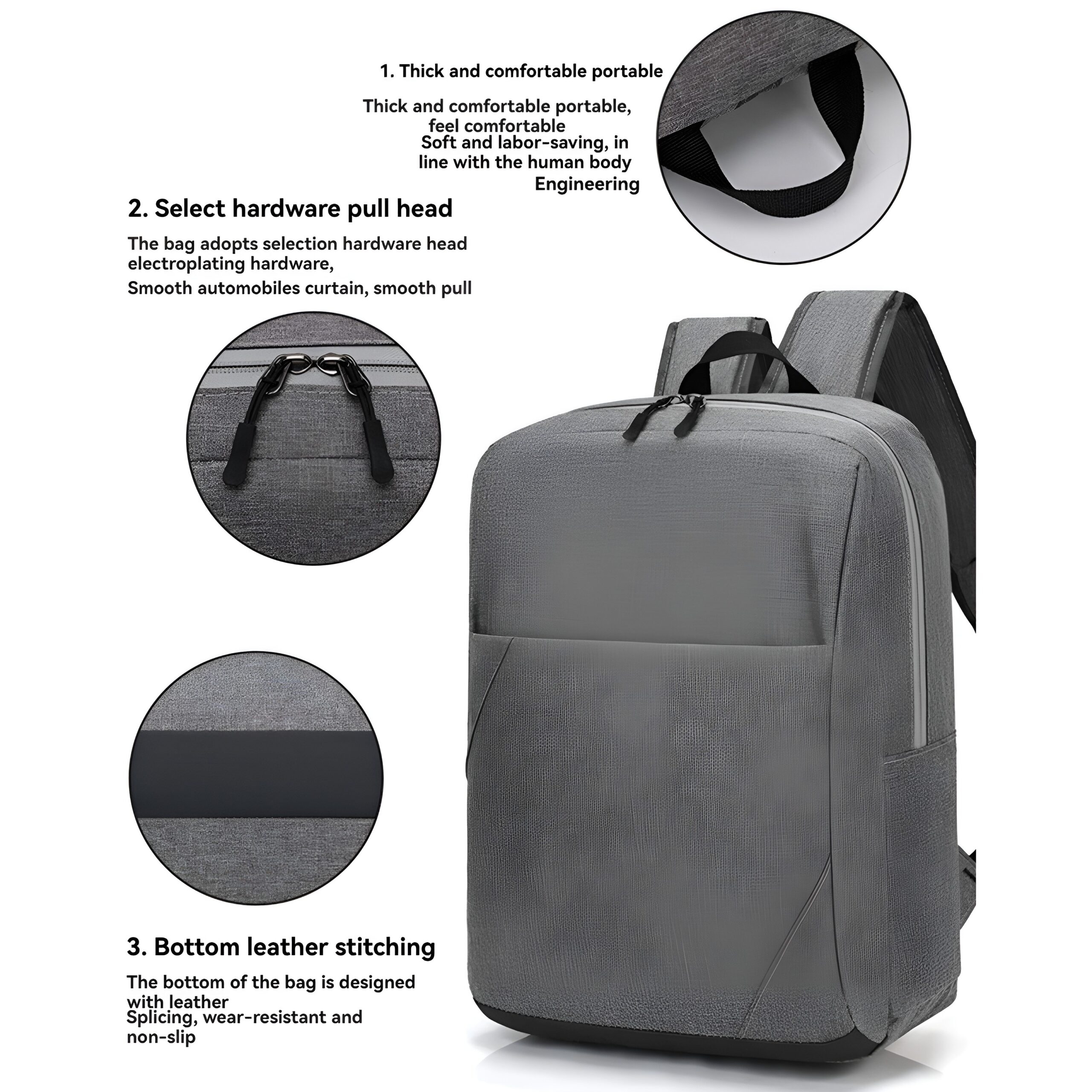 Multifunctional Waterproof Laptop Backpack – 15.6-Inch Business & Travel Bag - Image 3